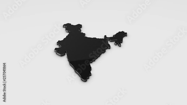 Obraz India 3D map illustration.