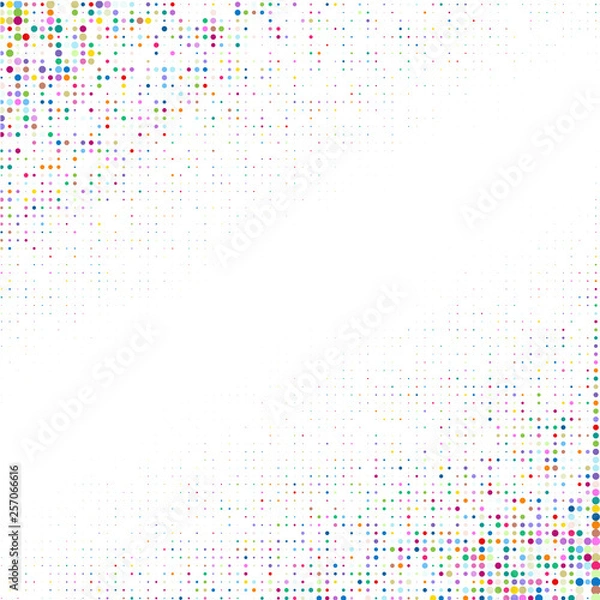 Fototapeta Colored  points on white background