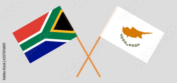 Obraz RSA and Cyprus. The South African and Cyprian flags. Official colors. Correct proportion. Vector