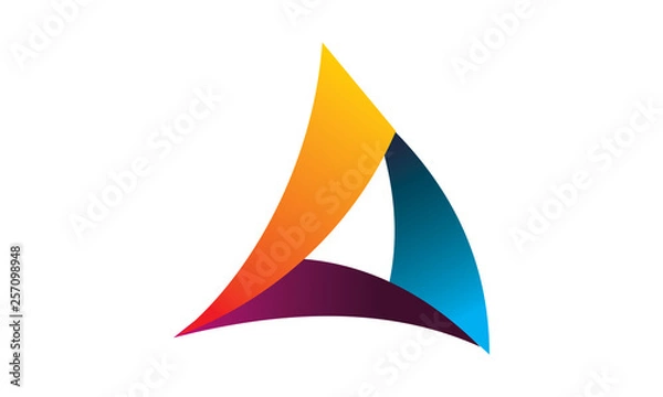 Fototapeta triangle color logo