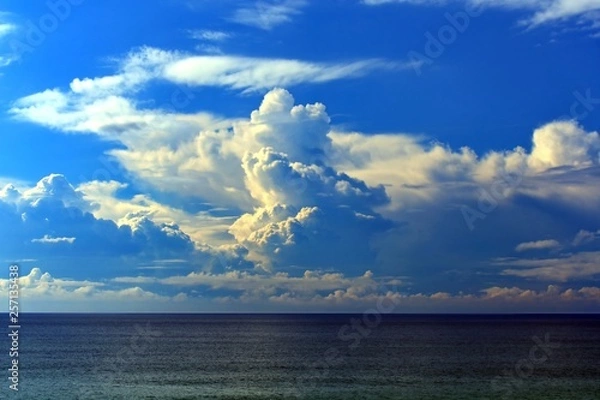 Fototapeta Australian Coastline summer ocean storm clouds on the horizon