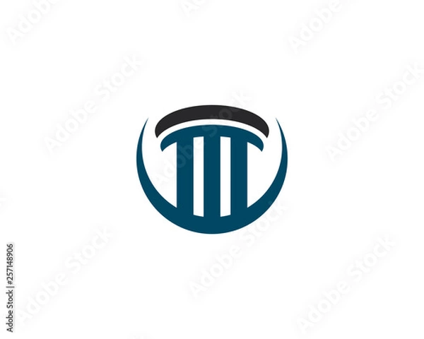 Fototapeta Pillar Logo Template. Column Vector illustration design 