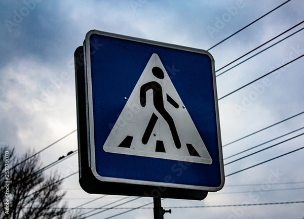 Obraz pedestrian crossing sign
