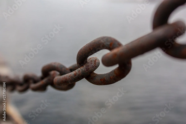 Obraz rusty metal chain