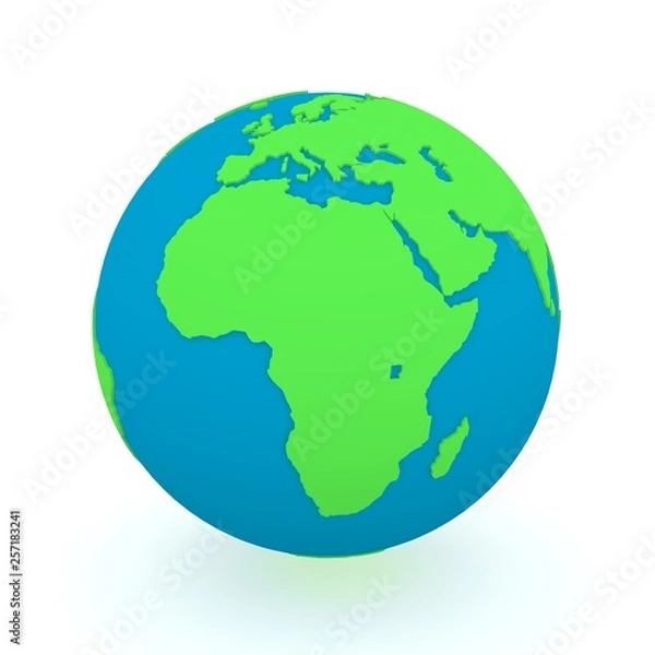 Obraz Planet Earth Africa and Europe 3d model illustration