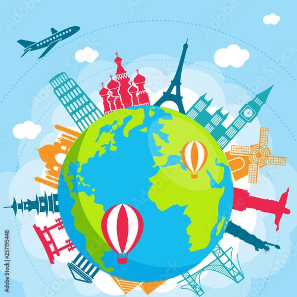 Obraz Infographics camera Travel and Vacation concept elements. 