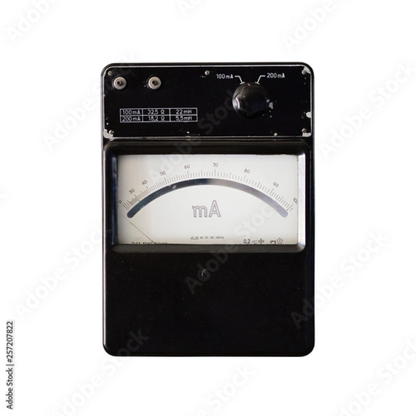 Obraz vintage ammeter isolated