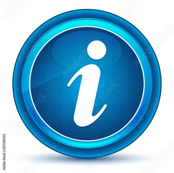 Fototapeta Info icon eyeball blue round button