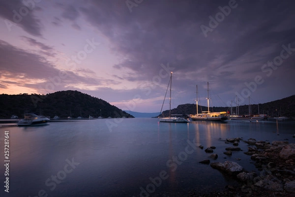 Obraz Sailing Boats on a summer evening at Eagean sea.