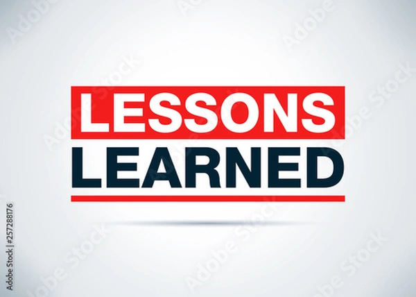 Fototapeta Lessons Learned Abstract Flat Background Design Illustration