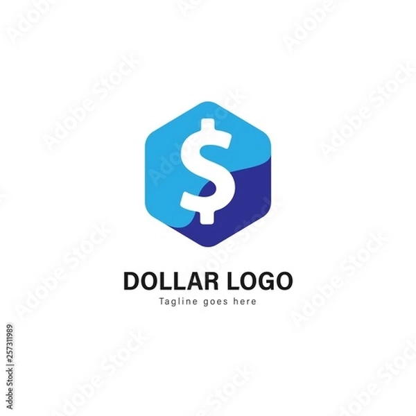 Obraz Money logo template design. Money logo with modern frame vector design