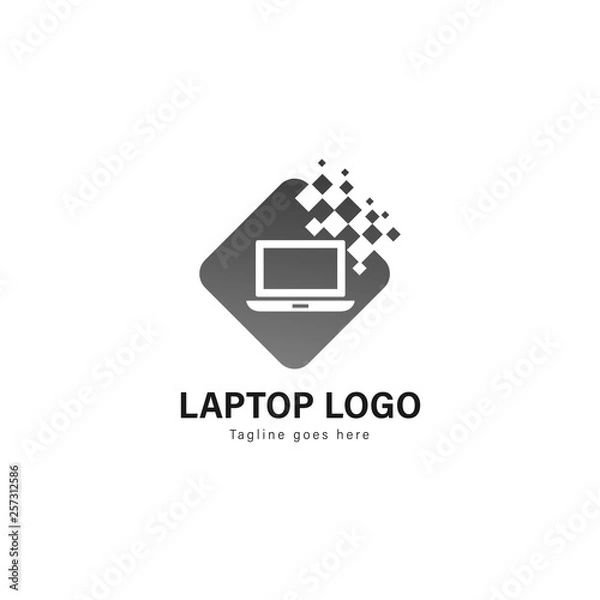 Obraz Laptop template design. Laptop logo with modern frame vector design