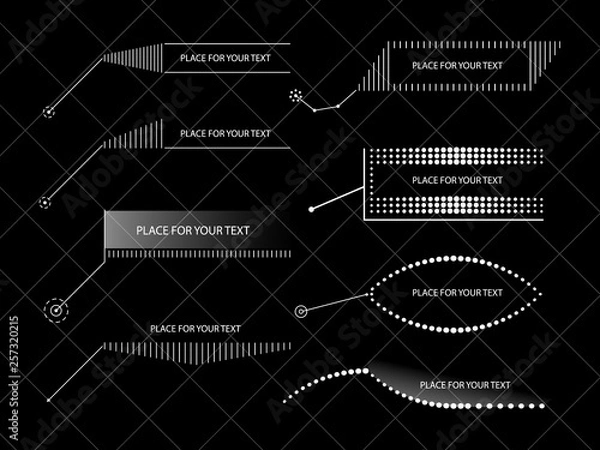 Fototapeta Vector design elements, callouts, titles. Forms templates. Objects on an isolated background.