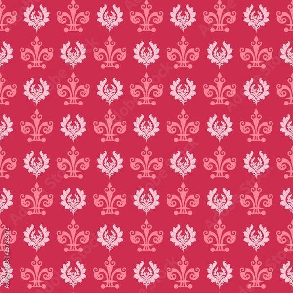 Fototapeta purple seamless pattern with flowers