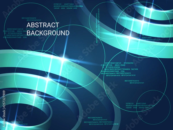 Obraz Geometric circles sparkle on the background.