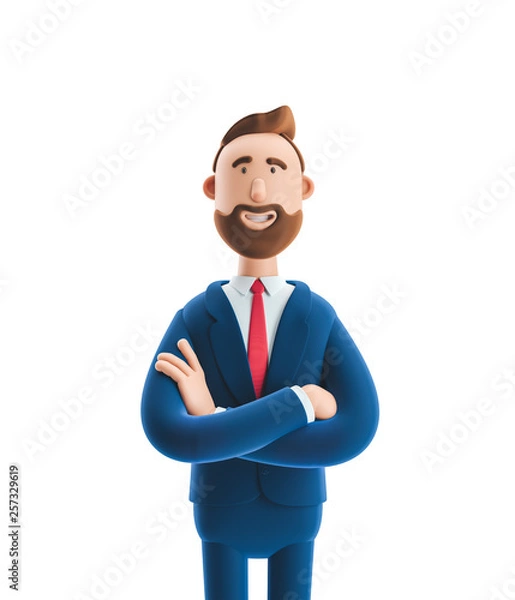 Obraz 3d illustration. Portrait of a handsome businessman