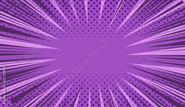 Obraz Koncepcja fioletowy strony komiksu