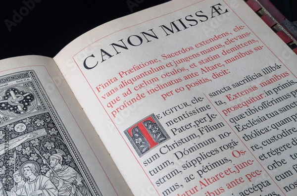 Obraz Liturgical Book Order of Mass in Latin