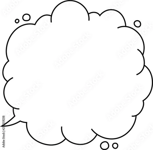 Fototapeta Monochrome Bubble comic Callout