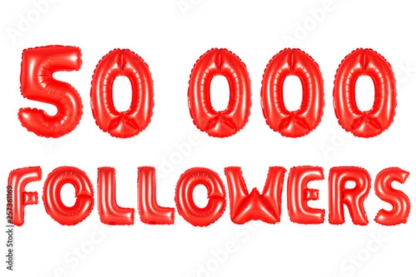 Obraz fifty thousand followers, red color