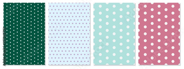 Fototapeta Polka dot pattern vector. Baby background.