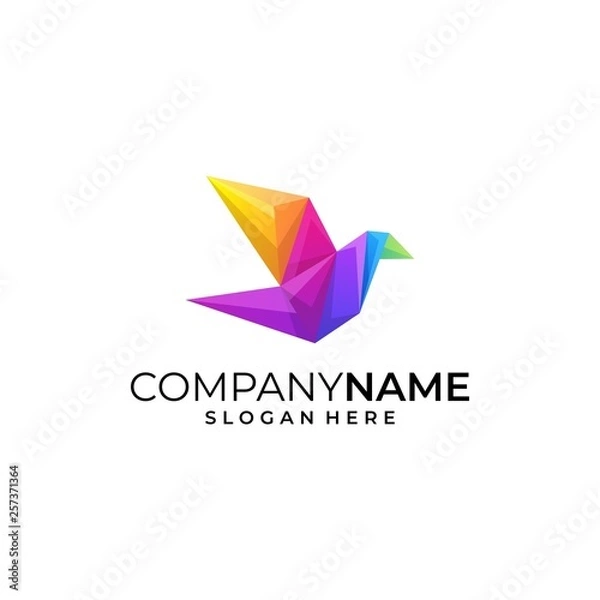 Fototapeta Bird Colorful Conception illustration Design vector template
