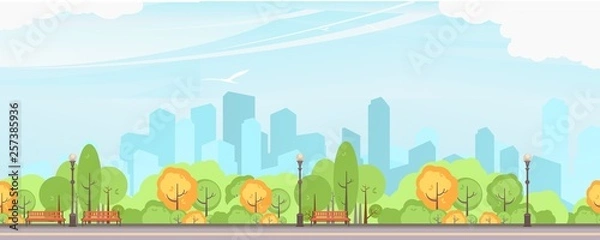 Obraz city park vector