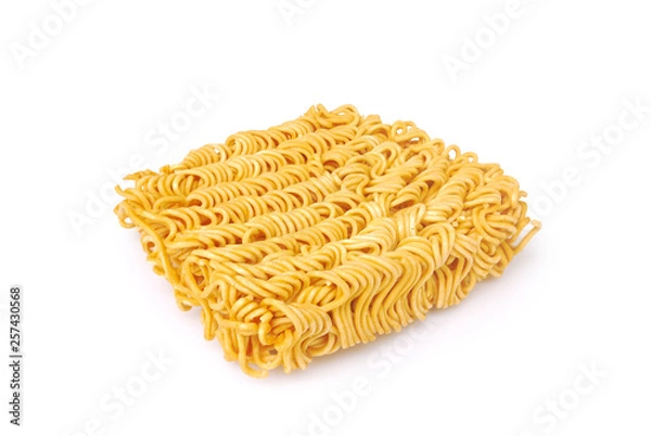 Fototapeta Instant noodles on white background.With Clipping Path.
