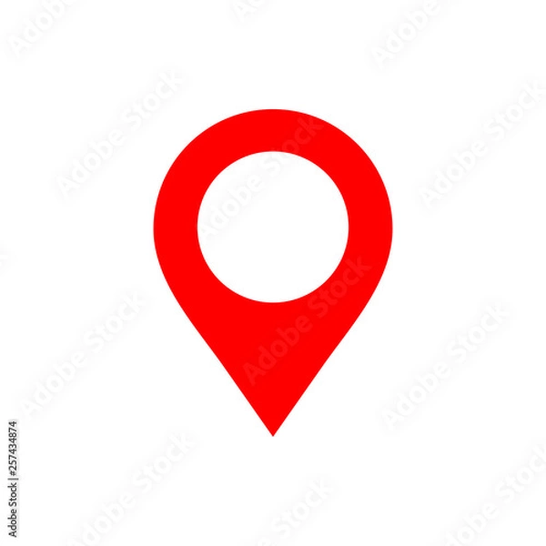 Fototapeta Pin icon vector. Location icon. Map pointer icon