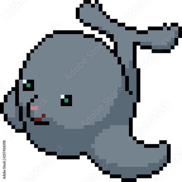 Fototapeta vector pixel art seal