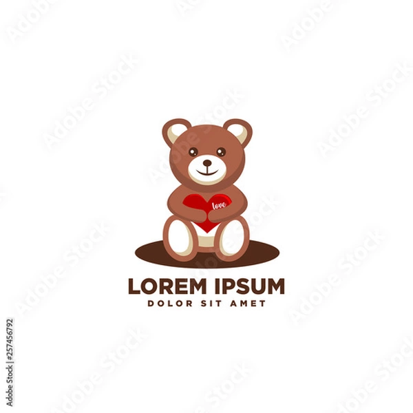 Obraz teddy doll logo