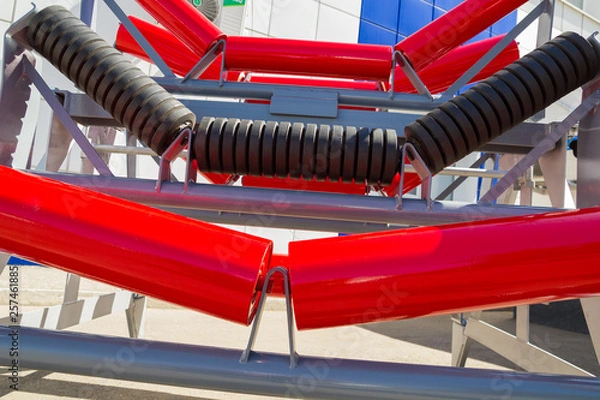 Fototapeta guide rollers for conveyor