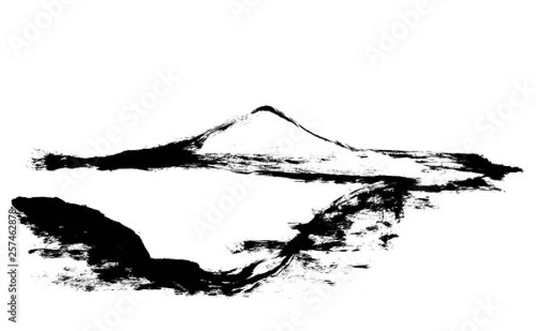 Fototapeta 富士山01ハイコントラスト