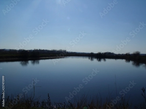 Obraz Evening fishing on the lake