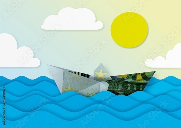 Obraz Banknote Origami Boat