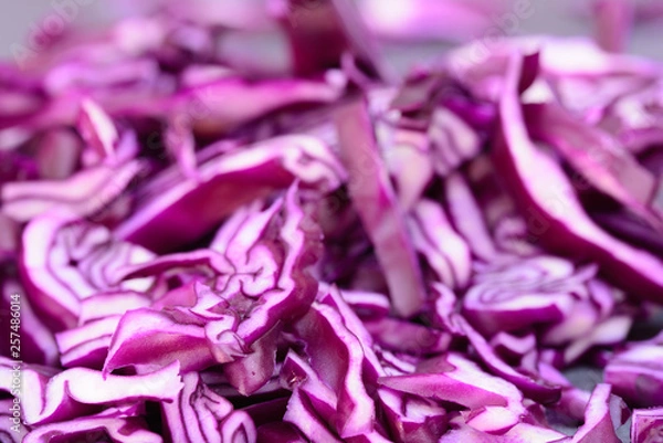 Fototapeta chopped raw red cabbage