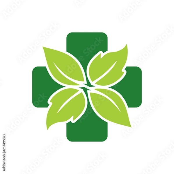 Fototapeta Phytoterapy icon on background for graphic and web design. Simple vector sign. Internet concept symbol for website button or mobile app.