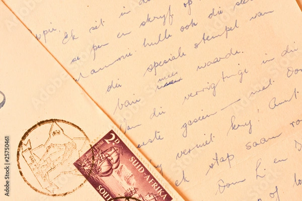 Obraz old handwritten letter