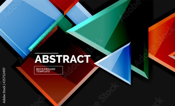 Obraz Squares and triangles geometrical background