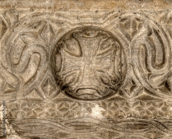 Fototapeta Croix pattée à Makrinitsa, Grèce