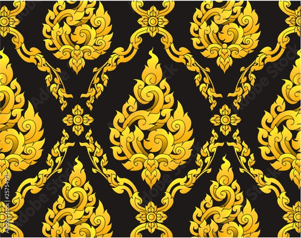 Obraz thai design pattern background