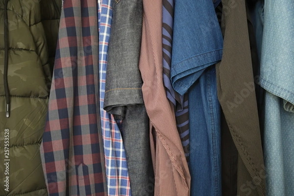 Obraz Clothes in the wardrobe.