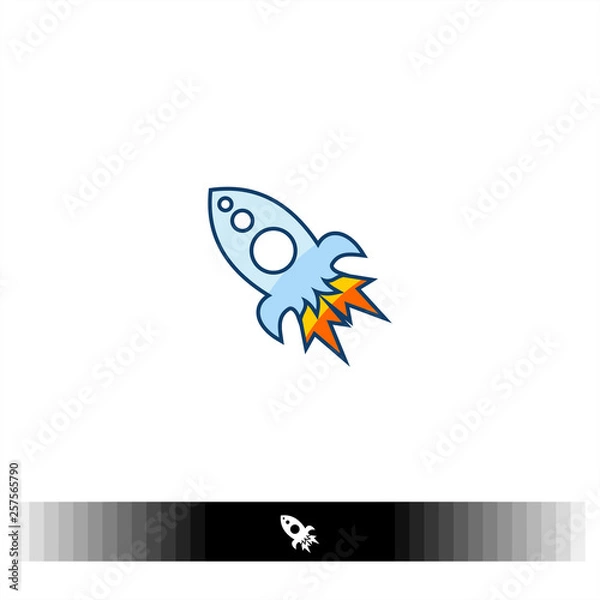 Fototapeta rocket logo icon. EPS 10