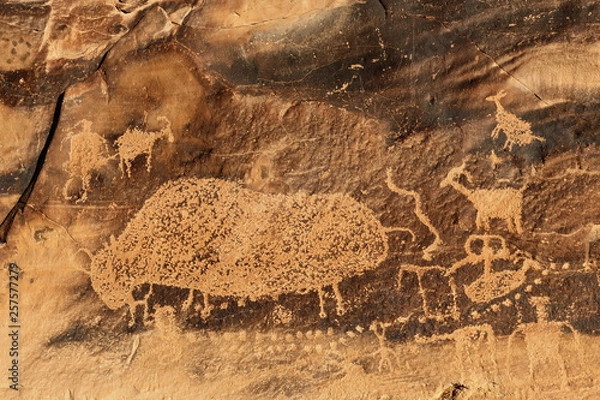 Obraz Big Buffalo Petroglyph