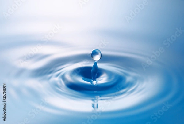 Fototapeta 水滴の波紋　