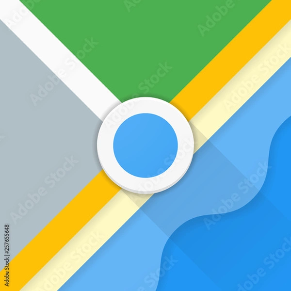 Fototapeta Navigatio Map Application  Adaptive icon Material Design illustration
