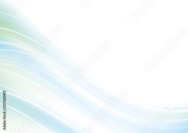 Fototapeta アブストラクト　波　なめらか　流れ　青