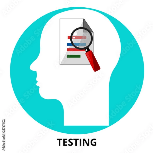 Fototapeta Testing Abstract Icon Surrealism Concept Illustration Vector
