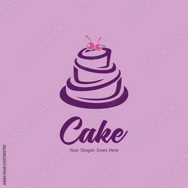 Obraz Wedding cake logo design