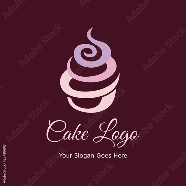 Obraz Cupcake logo design